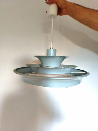 Retro pendelleuchte innen blau - pendelleuchte,
