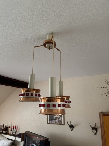 Ddr retro deckenlampe kupfer - deckenlampe,